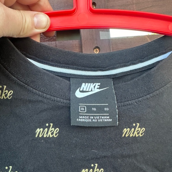 Nike crop top vintage two patterns black and gold - Picture 4 of 7